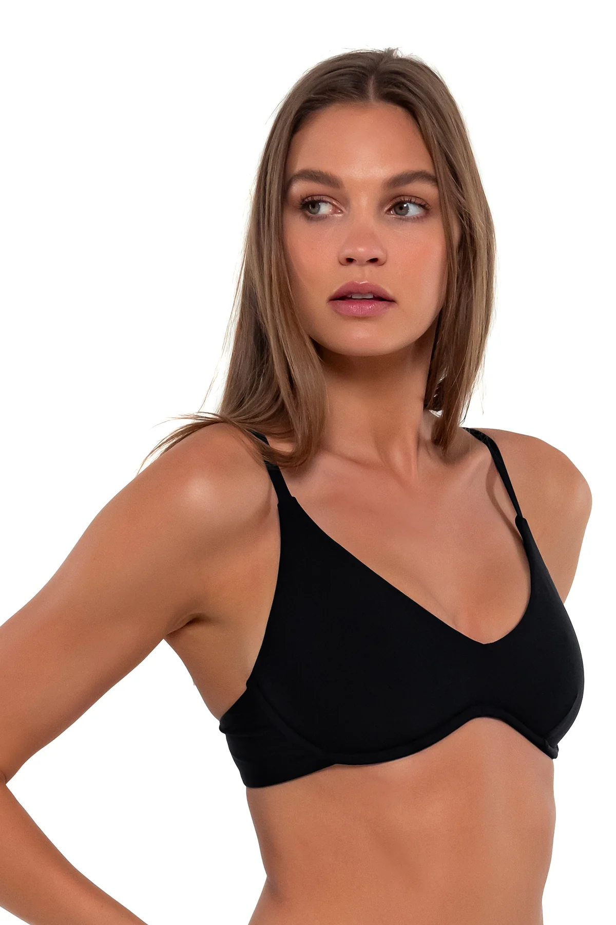 Sunsets Black Brooke U-Wire Top - Image 6
