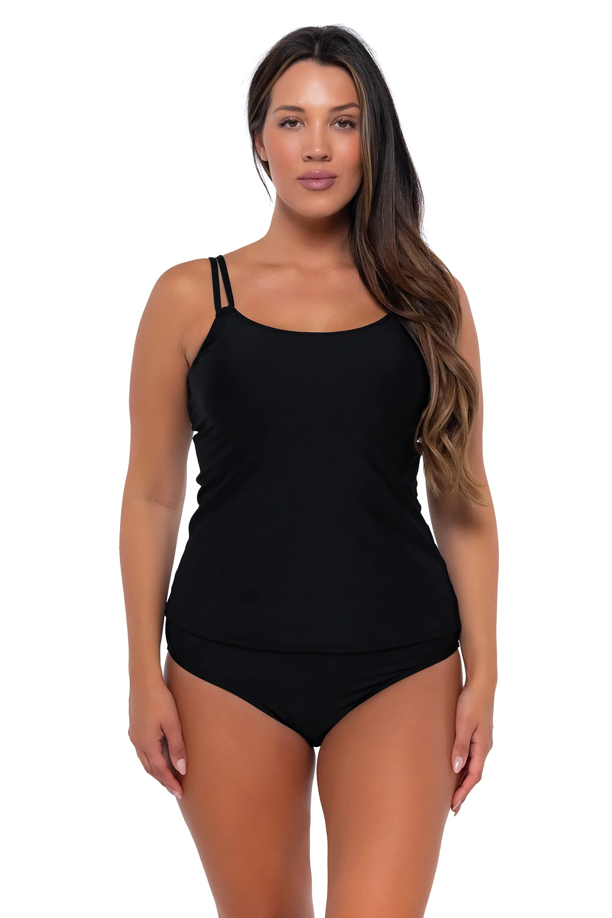 Sunsets Black Taylor Tankini Top - Image 4