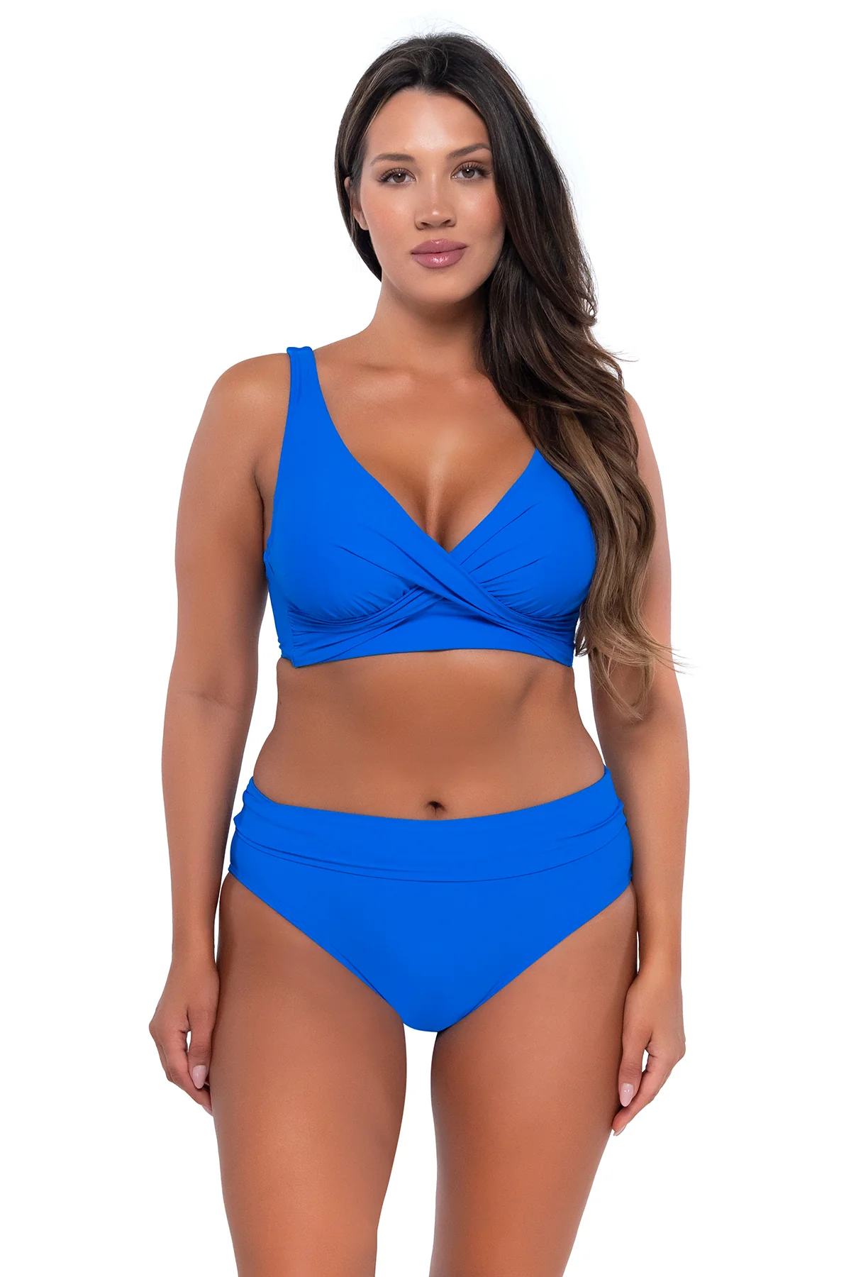 Sunsets Electric Blue Hannah High Waist Bottom - Image 8